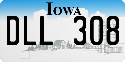 IA license plate DLL308