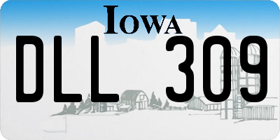 IA license plate DLL309