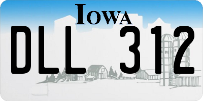IA license plate DLL312