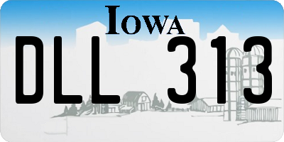 IA license plate DLL313