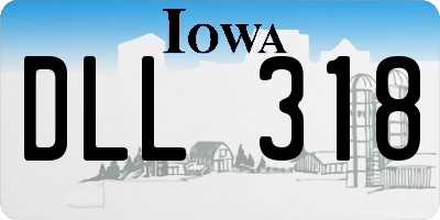 IA license plate DLL318