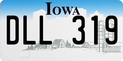IA license plate DLL319