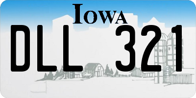 IA license plate DLL321