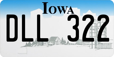 IA license plate DLL322