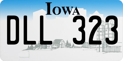 IA license plate DLL323