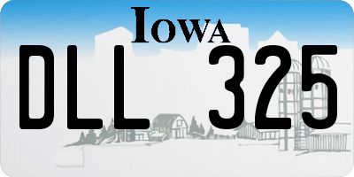 IA license plate DLL325