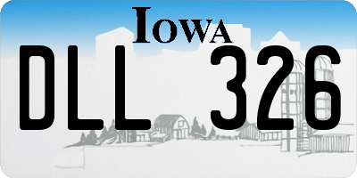 IA license plate DLL326