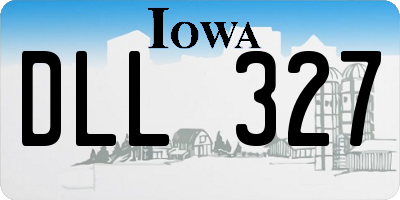 IA license plate DLL327