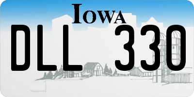 IA license plate DLL330
