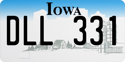IA license plate DLL331