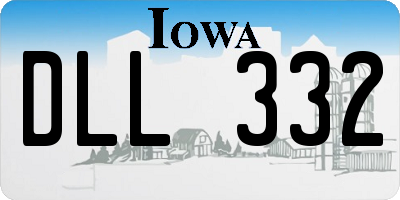 IA license plate DLL332