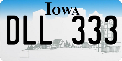 IA license plate DLL333