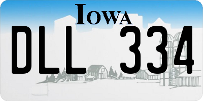 IA license plate DLL334