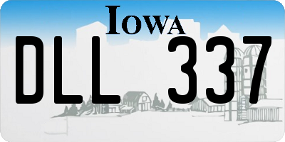 IA license plate DLL337