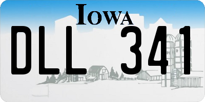 IA license plate DLL341