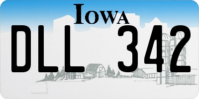 IA license plate DLL342