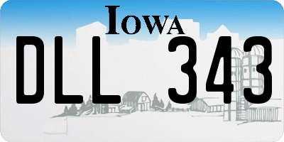 IA license plate DLL343