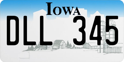 IA license plate DLL345