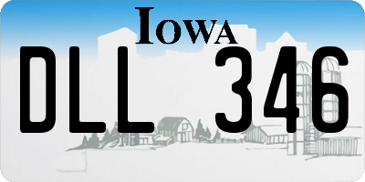 IA license plate DLL346