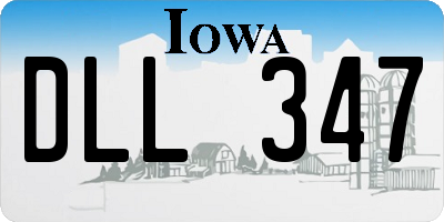 IA license plate DLL347
