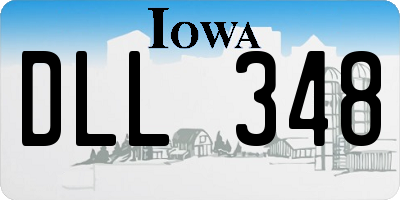 IA license plate DLL348