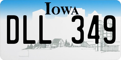 IA license plate DLL349