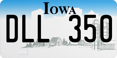 IA license plate DLL350