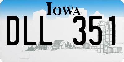 IA license plate DLL351