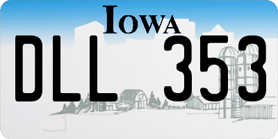 IA license plate DLL353