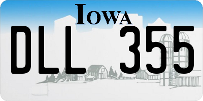 IA license plate DLL355