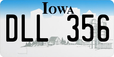 IA license plate DLL356