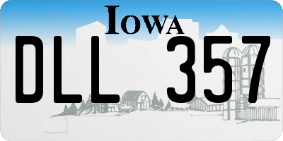 IA license plate DLL357