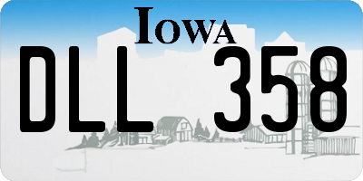 IA license plate DLL358