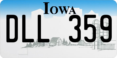 IA license plate DLL359