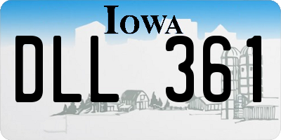 IA license plate DLL361
