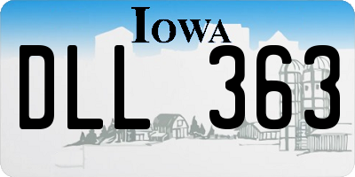 IA license plate DLL363