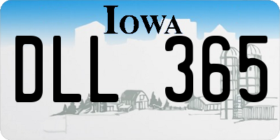 IA license plate DLL365