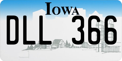 IA license plate DLL366