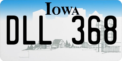 IA license plate DLL368