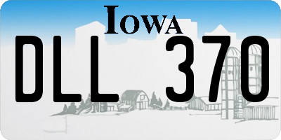 IA license plate DLL370