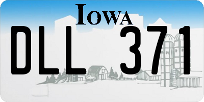IA license plate DLL371