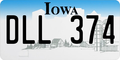 IA license plate DLL374