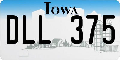 IA license plate DLL375