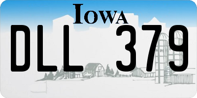 IA license plate DLL379