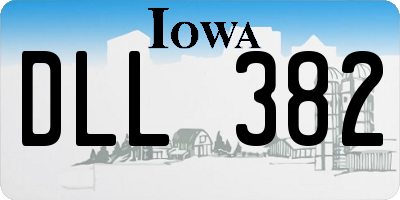 IA license plate DLL382
