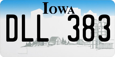IA license plate DLL383