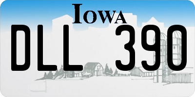 IA license plate DLL390
