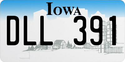IA license plate DLL391