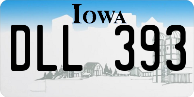 IA license plate DLL393