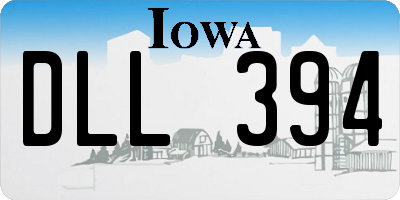 IA license plate DLL394